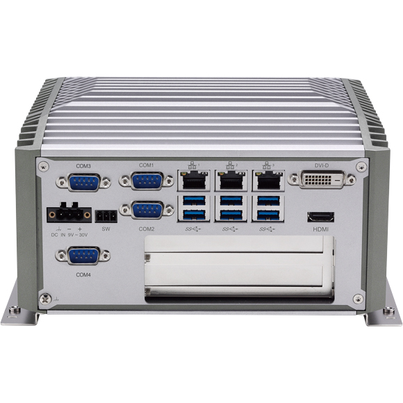 (image for) Mini Fanless Industry PC, LG-P190FH2, Intel 9th, 2 PCI slots, 3 LANs, HDMI DP DVI, 9V-30V