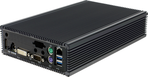 (image for) *Mini Fanless PC LG-P695F, Intel i7 9th gen. DVI+ DP ports, Optn 12V-48V