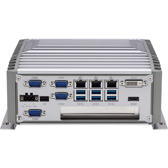 (image for) Mini Fanless PC, LG-P190FE, Intel 9th, 1 x PCIe slot, 3 LANs, HDMI DP DVI, 9V-30V